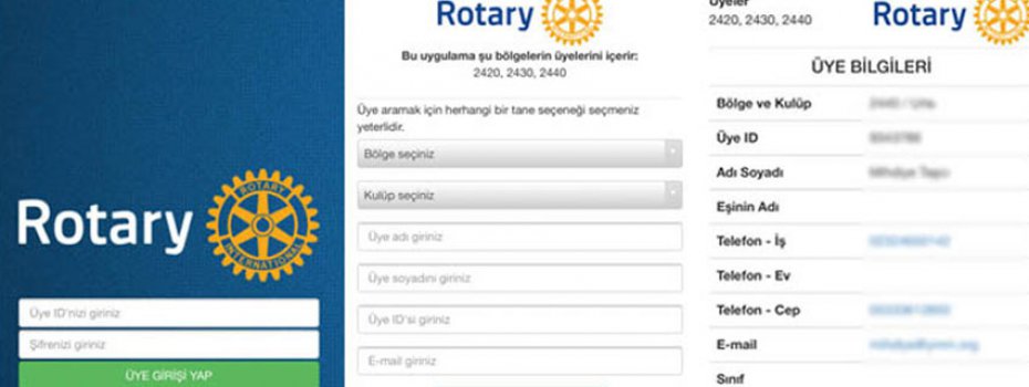 Rotary Kulübü IOS & Android Aplikasyonu